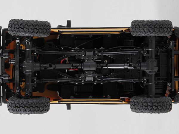 FMS FCX24M Land Rover Discovery távirányítós crawler autó alulról, kardánnal, lengéscsillapítókkal