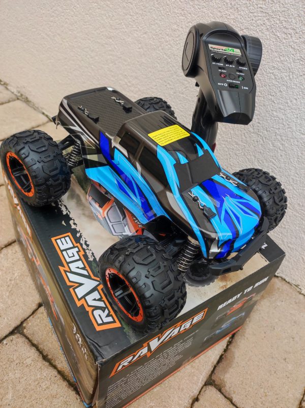 Ravage A RC autó – Kefe nélküli, 45 km/h sebességgel, 1/16 méret, Off-road Terepjáró (kék) - Image 7